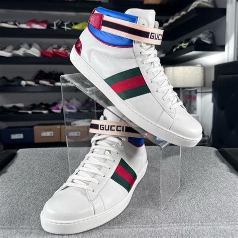 gucci ace sneakers fit|Gucci ace high top sneakers.